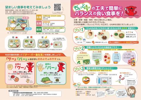 「ちょっとの工夫で簡単にバランスの良い食事を!」というパンフレットのプレビュー画像