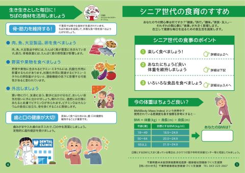 「シニア世代の食育のすすめ」というパンフレットのプレビュー画像