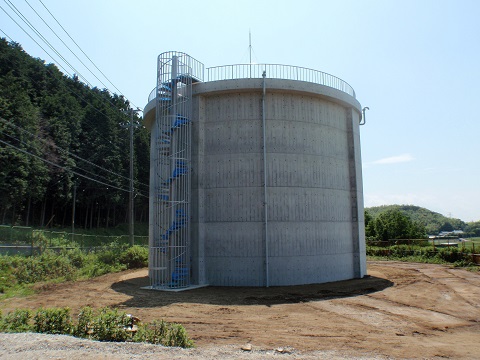 飯野調圧水槽完成後の画像