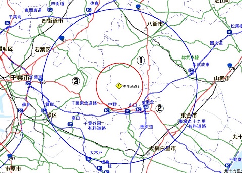 2例目の移動制限区域・搬出制限区域の設定及び消毒ポイントの設置場所