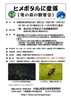 ヒメボタルに愛隊のイベントチラシ