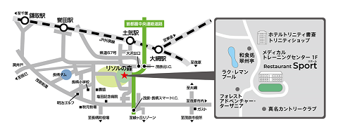 レストラン・スポール（リソルの森）地図