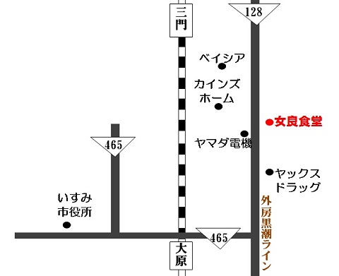 米良食堂の地図