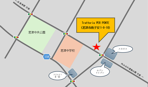 トラットリアペルポンテの地図