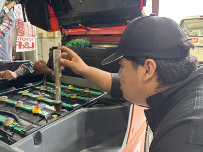 比重測定の様子