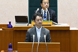 令和6年9月定例県議会代表質問の様子　9月18日