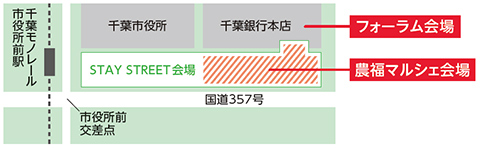 農福マルシェ会場地図