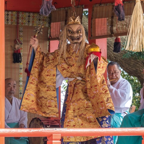 玉前神社神楽の写真