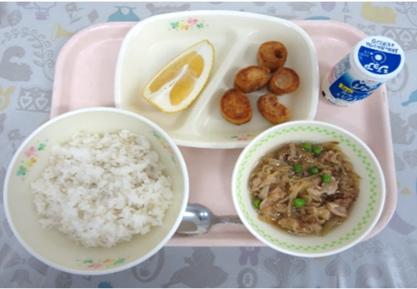 お麩のラスクを活用した給食