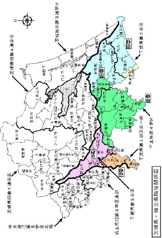 隣接県地図