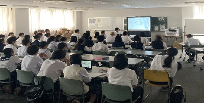 県立国分高校の交流会の様子