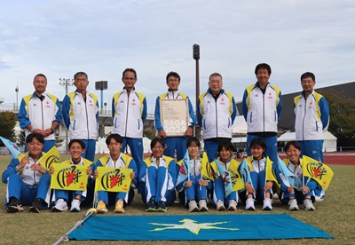 閉会式後の千葉県選手団の集合写真