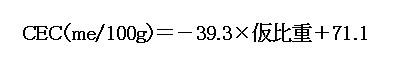 カリ比重からCECを推定する式