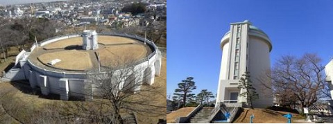 千葉県企業局千葉分場1号配水池と栗山配水塔の写真