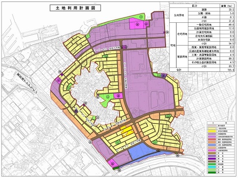 金田東地区土地利用計画図